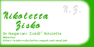 nikoletta zisko business card